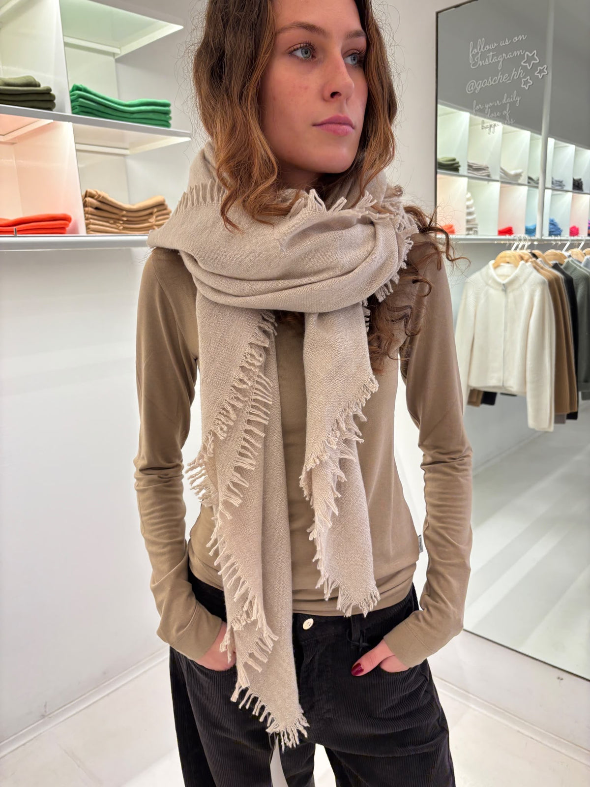 Blui Merino-Cashmere Tuch groß