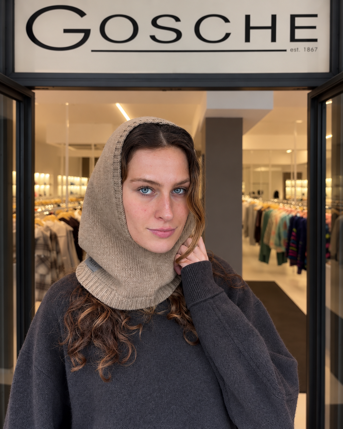 Blui Balaclava aus Cashmere